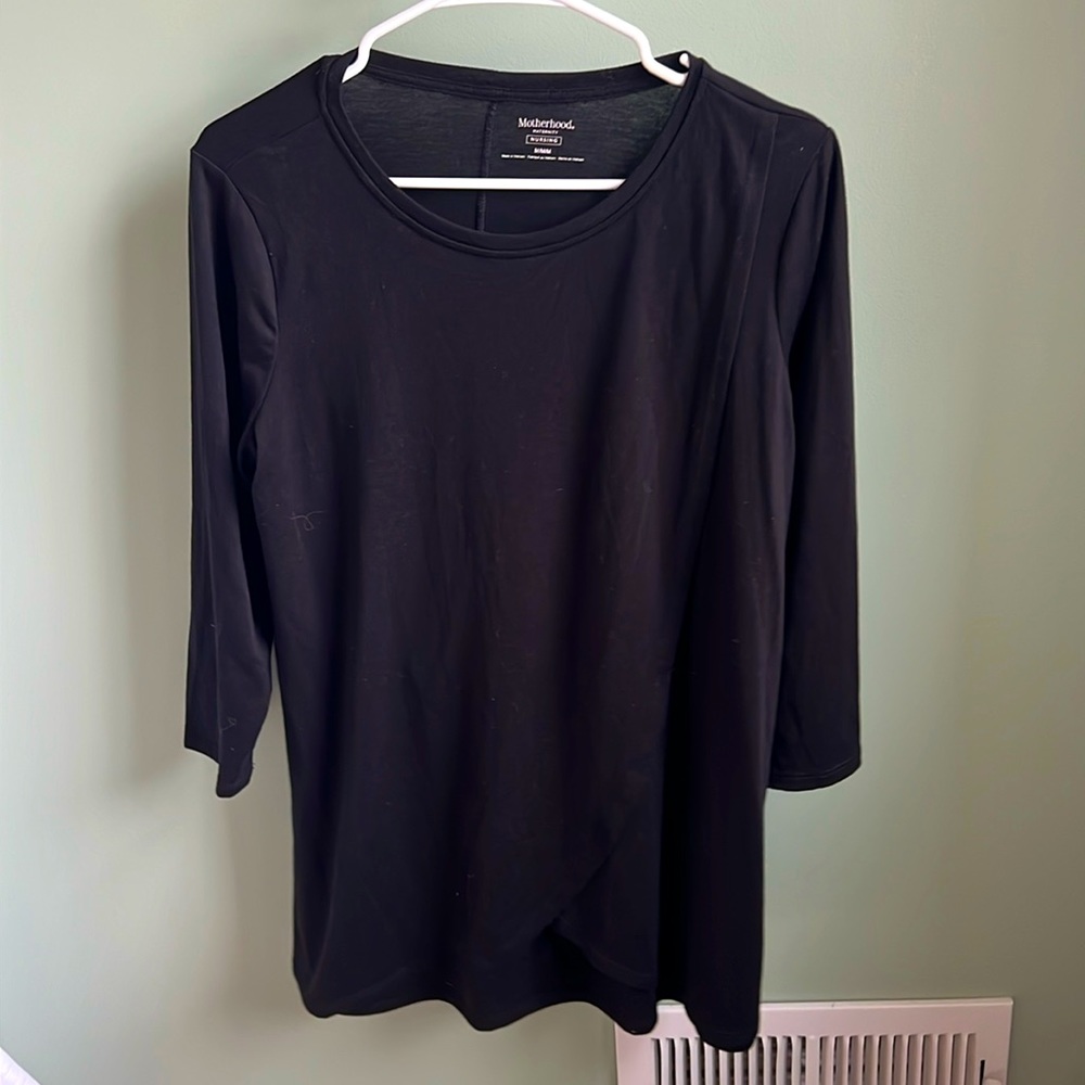 Motherhood Maternity Nursing Long Sleeve Blouse